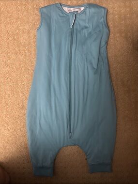 Blue Sleeveless Kids Sleep Sack - Light Blue Pajama Sleepsuit